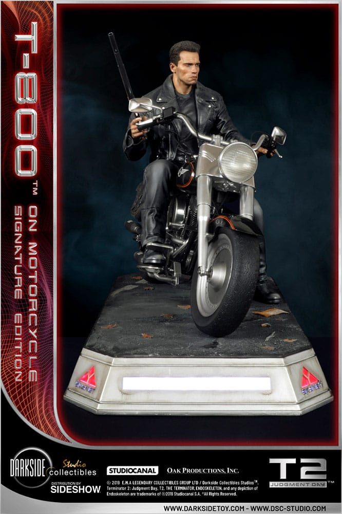 DARKSIDE COLLECTIBLES STUDIO - Terminator 2: Judgment Day Statue 1/4 T-800 on Motorcycle Signature Edition Sideshow Exclusive 50 cm