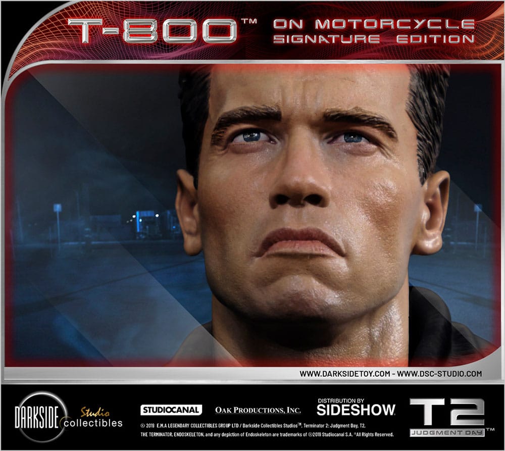 DARKSIDE COLLECTIBLES STUDIO - Terminator 2: Judgment Day Statue 1/4 T-800 on Motorcycle Signature Edition Sideshow Exclusive 50 cm