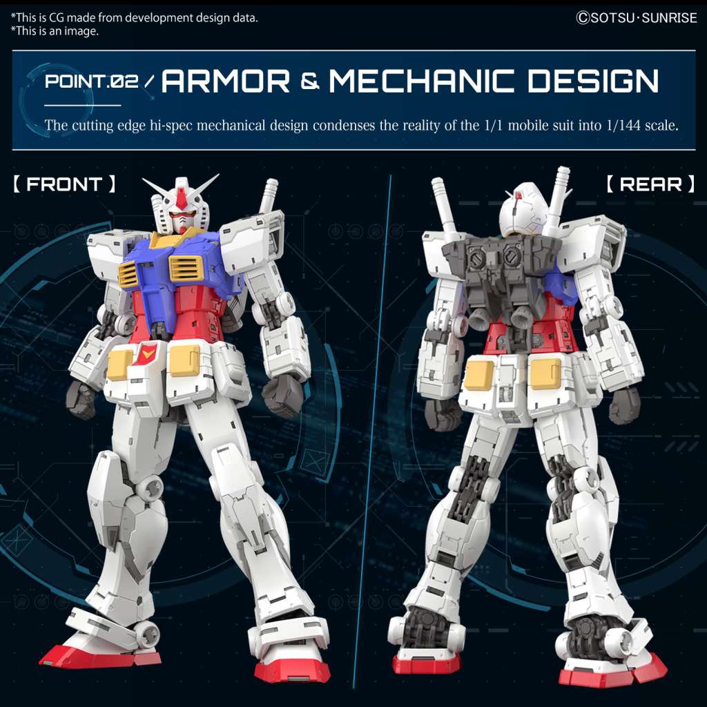 BANDAI GUNPLA - Rg Gundam Rx-78-2 ver 2.0 1/144