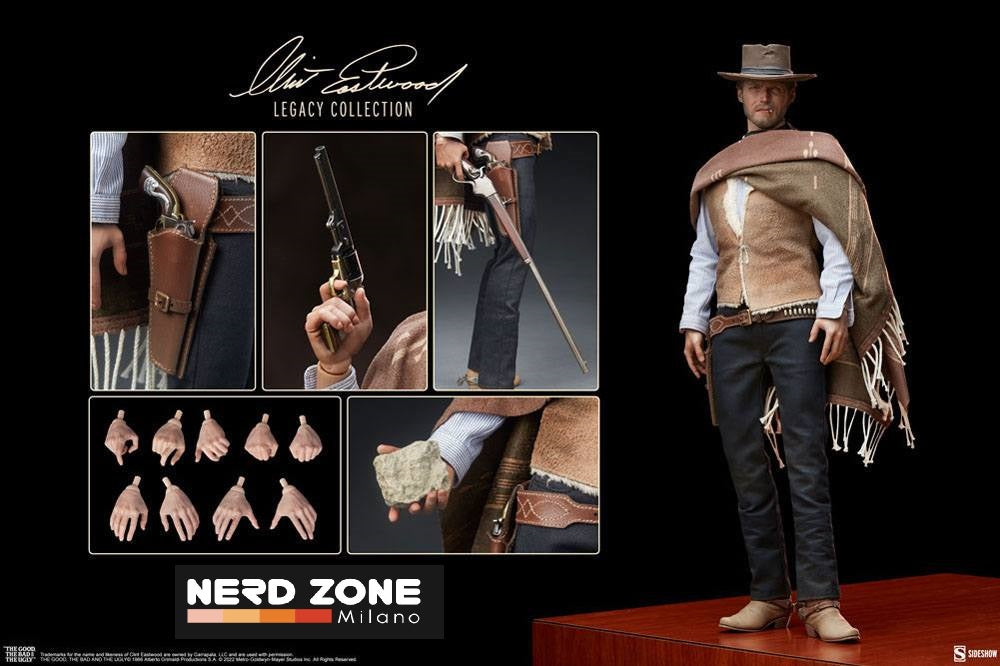 SIDESHOW - The Good, The Bad and the Ugly Clint Eastwood Legacy Collection Action Figure 1/6 The Man With No Name 30 cm