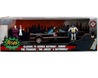 SIMBA TOYS - Batman 1966 - Batmobile With Batman, Robin, Joker & The Penguin - 1:24 Die-cast Model Deluxe Edition