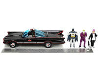 SIMBA TOYS - Batman 1966 - Batmobile With Batman, Robin, Joker & The Penguin - 1:24 Die-cast Model Deluxe Edition