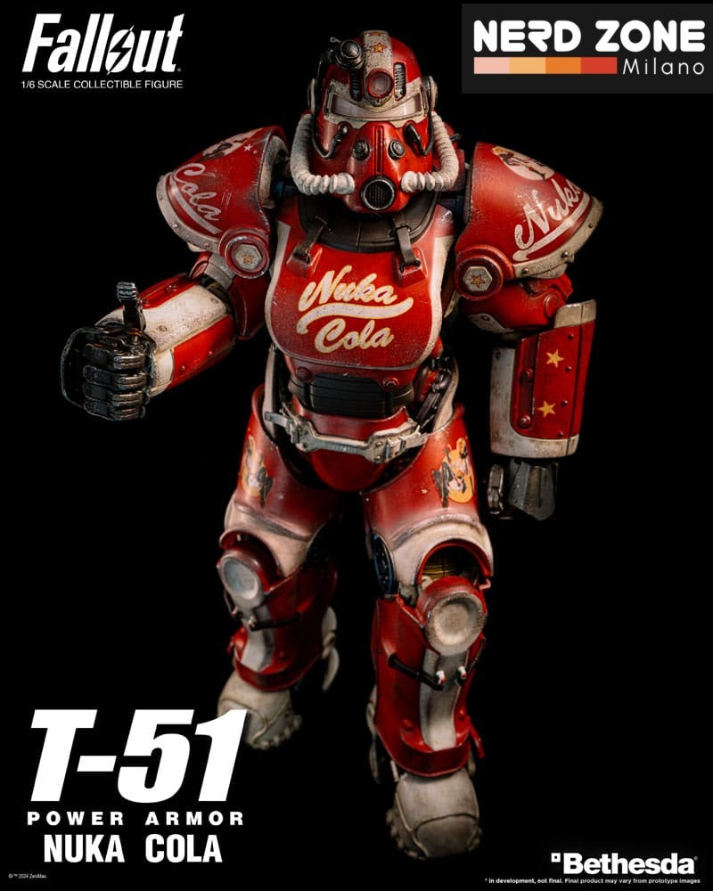 THREEZERO - FALLOUT - Fallout Action Figure 1/6 T-51 Nuka Cola Power Armor 37 cm