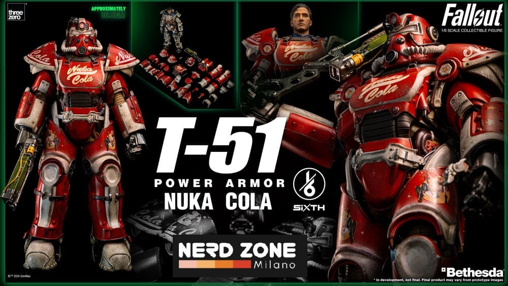 THREEZERO - FALLOUT - Fallout Action Figure 1/6 T-51 Nuka Cola Power Armor 37 cm