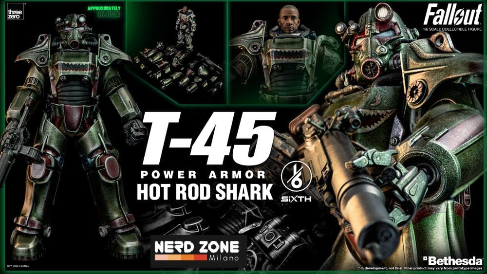 THREEZERO - FALLOUT - T-45 Hot Rod Shark Power Armor 37 cm