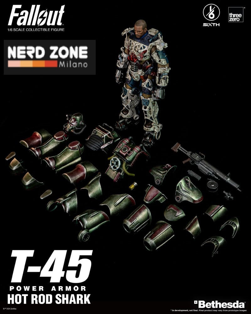 THREEZERO - FALLOUT - T-45 Hot Rod Shark Power Armor 37 cm